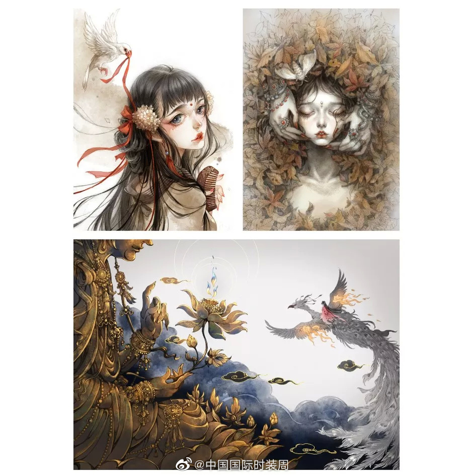 插画师古戈力作品,仙气十足.