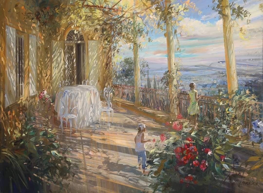 普罗旺斯花园日落 7415 painting by parcelier peintures__财经