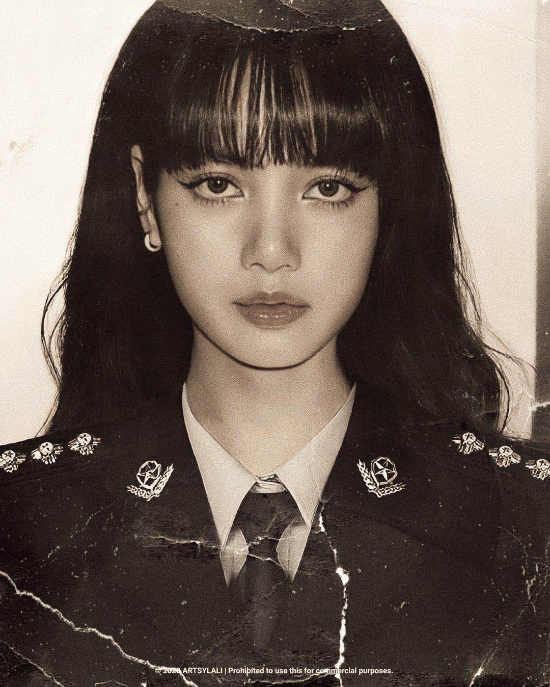 lisa 暗黑系证件照 好飒!_高清图集_新浪网