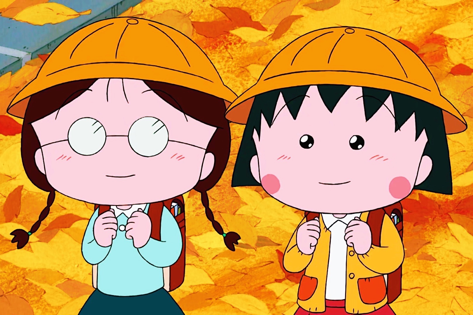 樱桃小丸子秋天背景图.