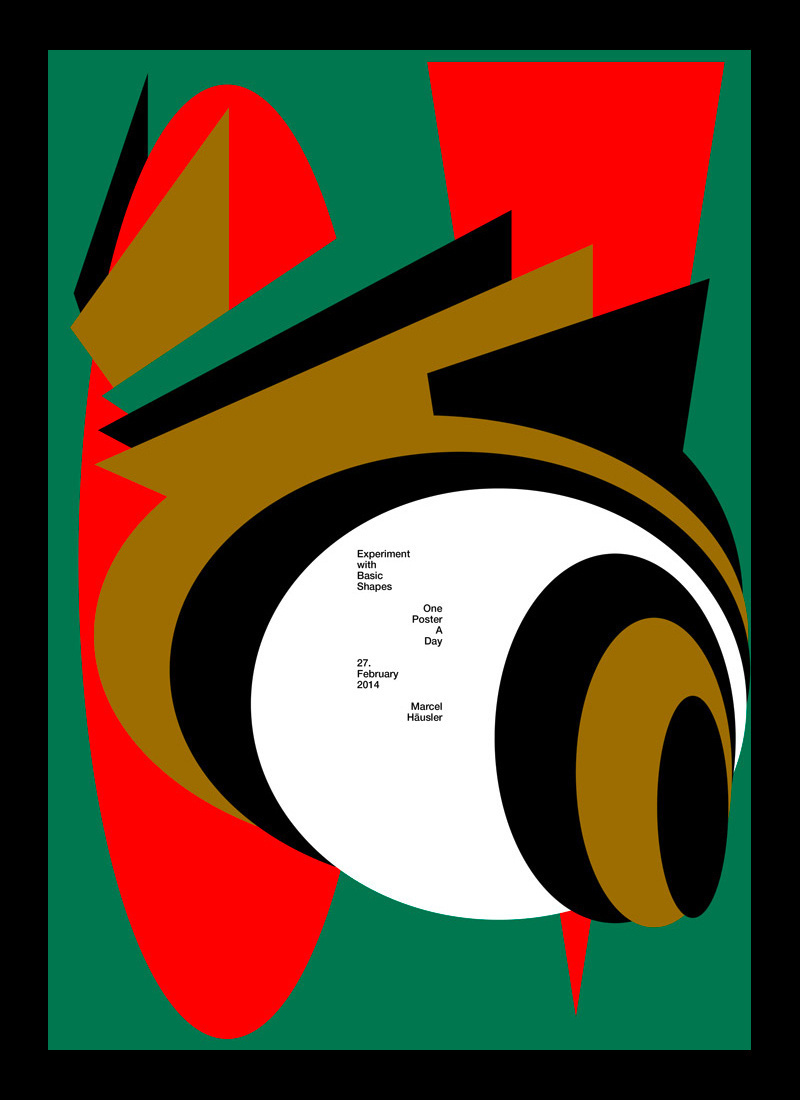 9/ 9来自德国设计师 marcel ha04usler 色彩明艳的图形元素主题海报