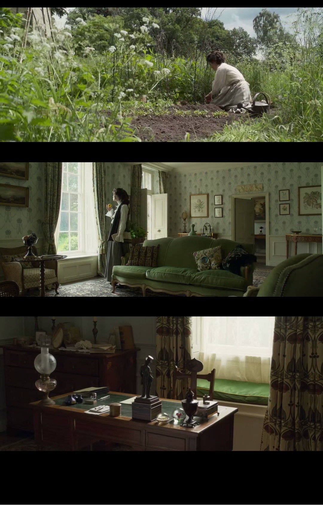 传记电影柯莱特中令人舒适的复古油画绿