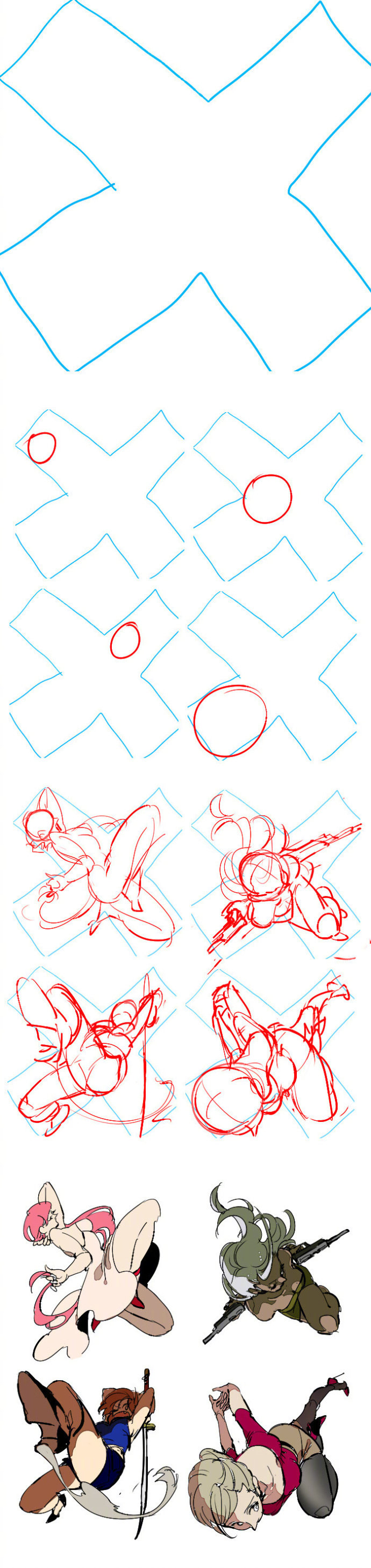 人物构图透视绘画参考教程__财经头条