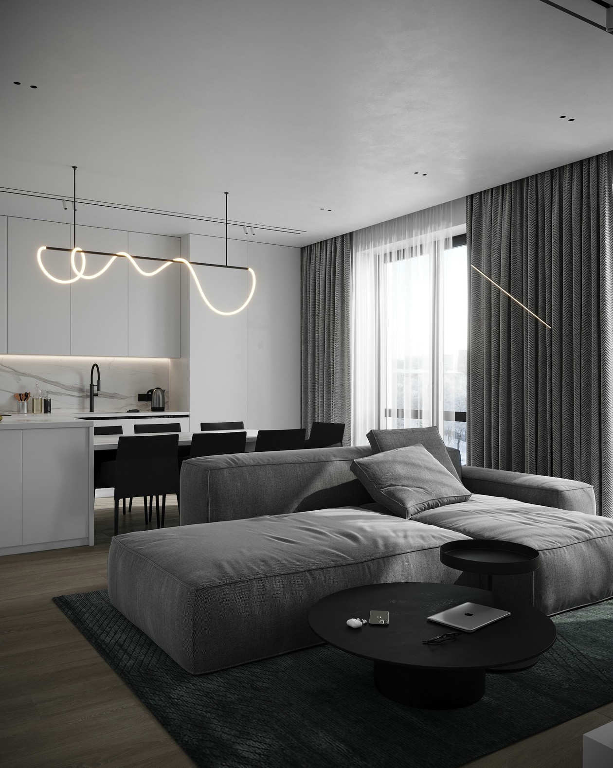 高级灰色系公寓 将设计融于生活! 汕头设计师/汕头室内设计__财经头条