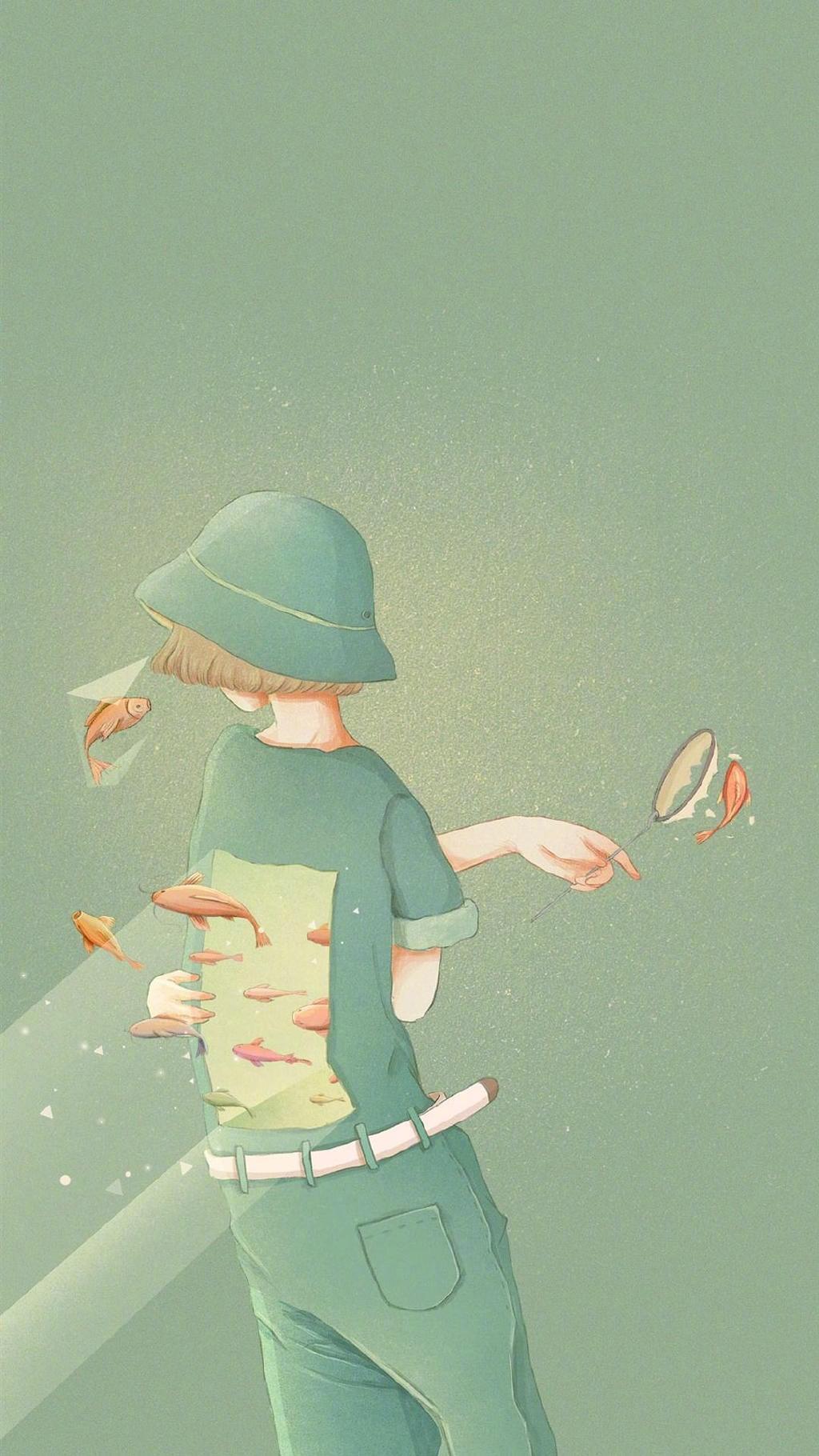 一组超好看的小清新意境插画壁纸!_高清图集_新浪网