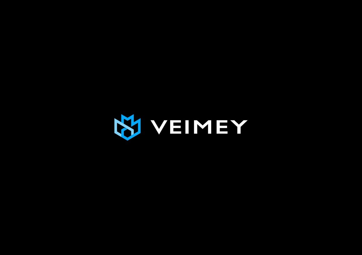 veimey生物科技logo设计,科技感十足又不失设计感