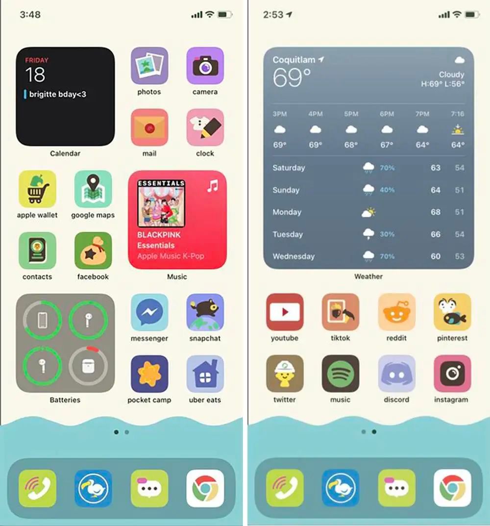 更换app图标自制透明小组件这可能是最全的iphone桌面美化指南