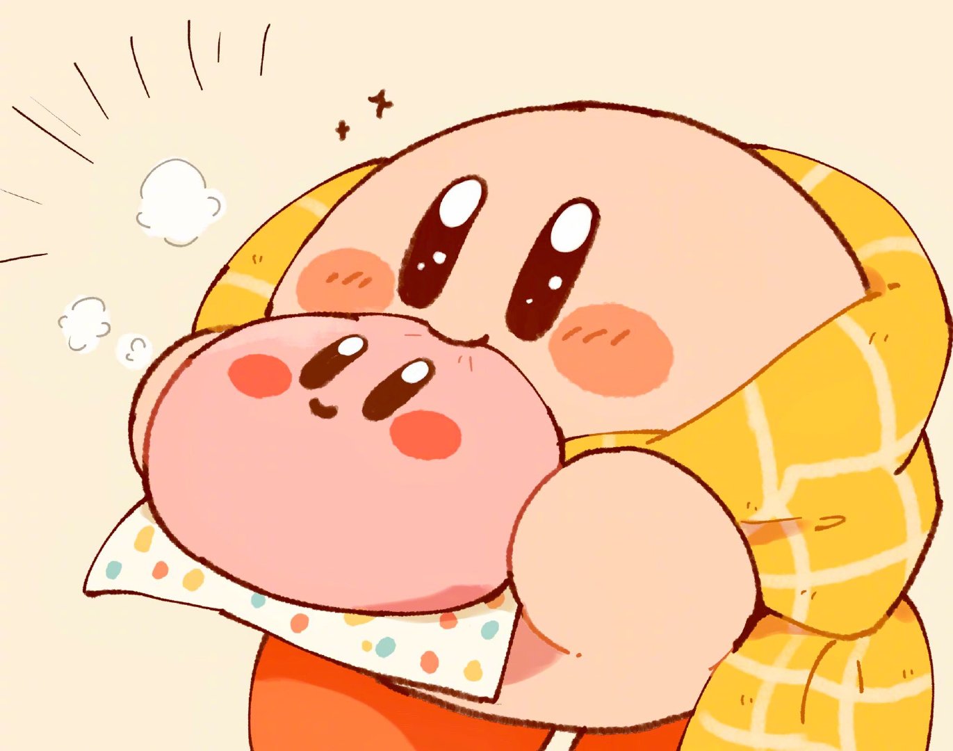 星之卡比这肉嘟嘟的脸真的超级可爱啊啊啊啊twitter