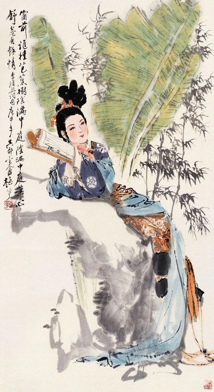 颜梅华仕女图,笔墨精到,形神兼备!_高清图集_新浪网