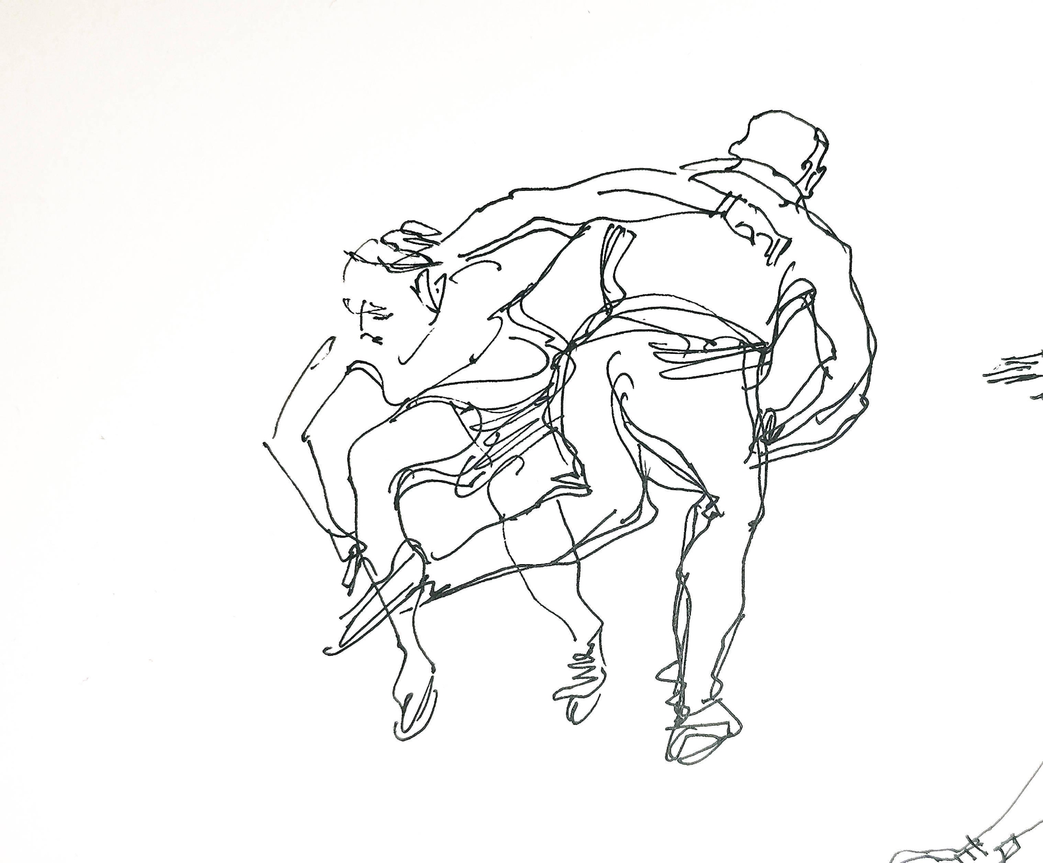 美院教授用速写定格谷爱凌的惊天一跳展现冬奥之美