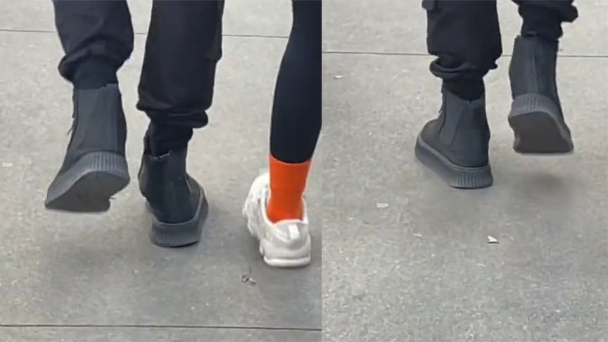 初次约会男生穿恨天高撑面子,一瘸一拐几度欲摔逗乐路人:累不累