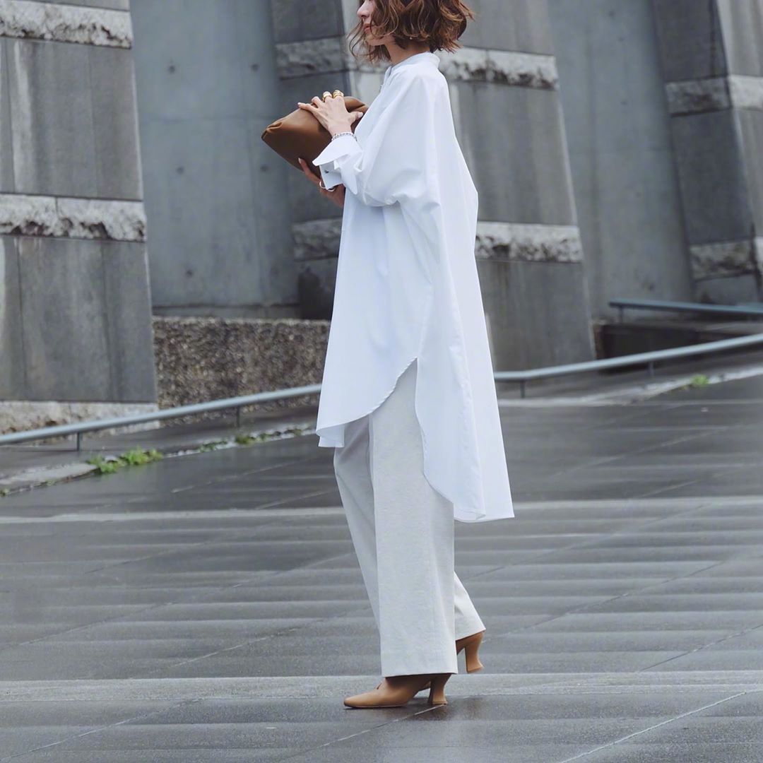 日本时尚博主本郷智香子的春日时尚穿搭——日常,通勤