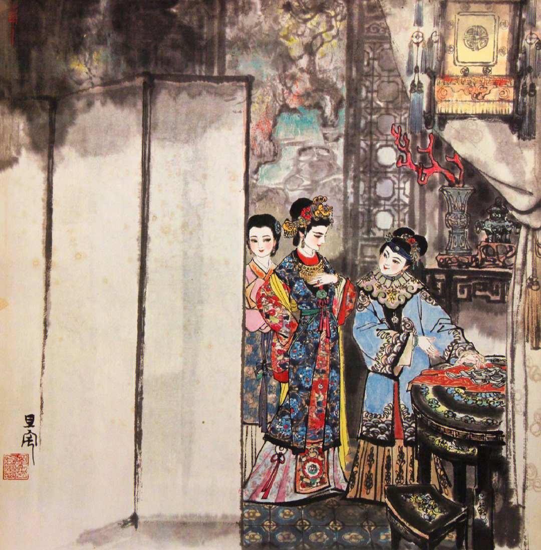 超美的红楼梦插画来自刘旦宅先生红楼梦图咏