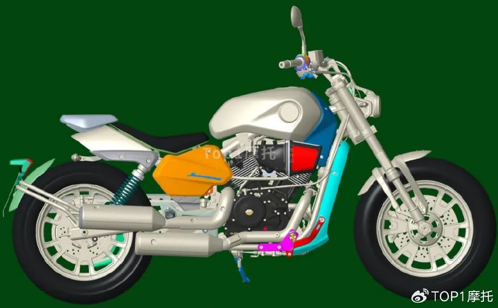 新款v缸巡航曝光,运动风格巡航单座设计,疑似贝纳利幼狮350-新浪汽车