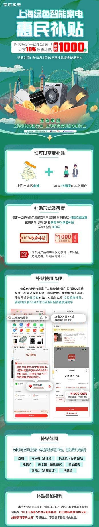 京东11.11优惠叠加绿色智能家电补贴上海本地消费者这波不冲必后悔休闲区蓝鸢梦想 - Www.slyday.coM