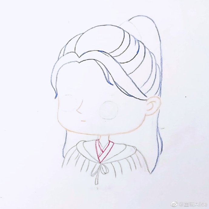 古风彩铅人物头像——谢允_高清图集_新浪网