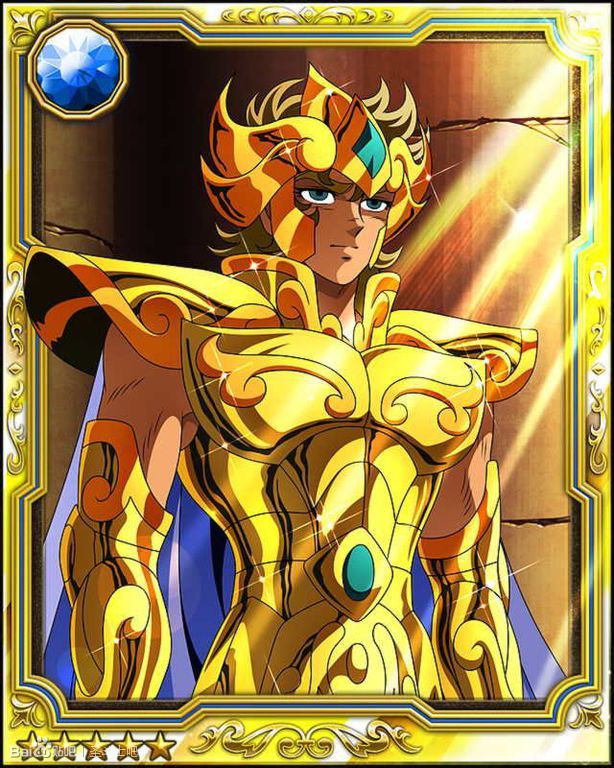 圣斗士星矢黄金圣斗士狮子座艾欧里亚在游戏galaxycardbattle