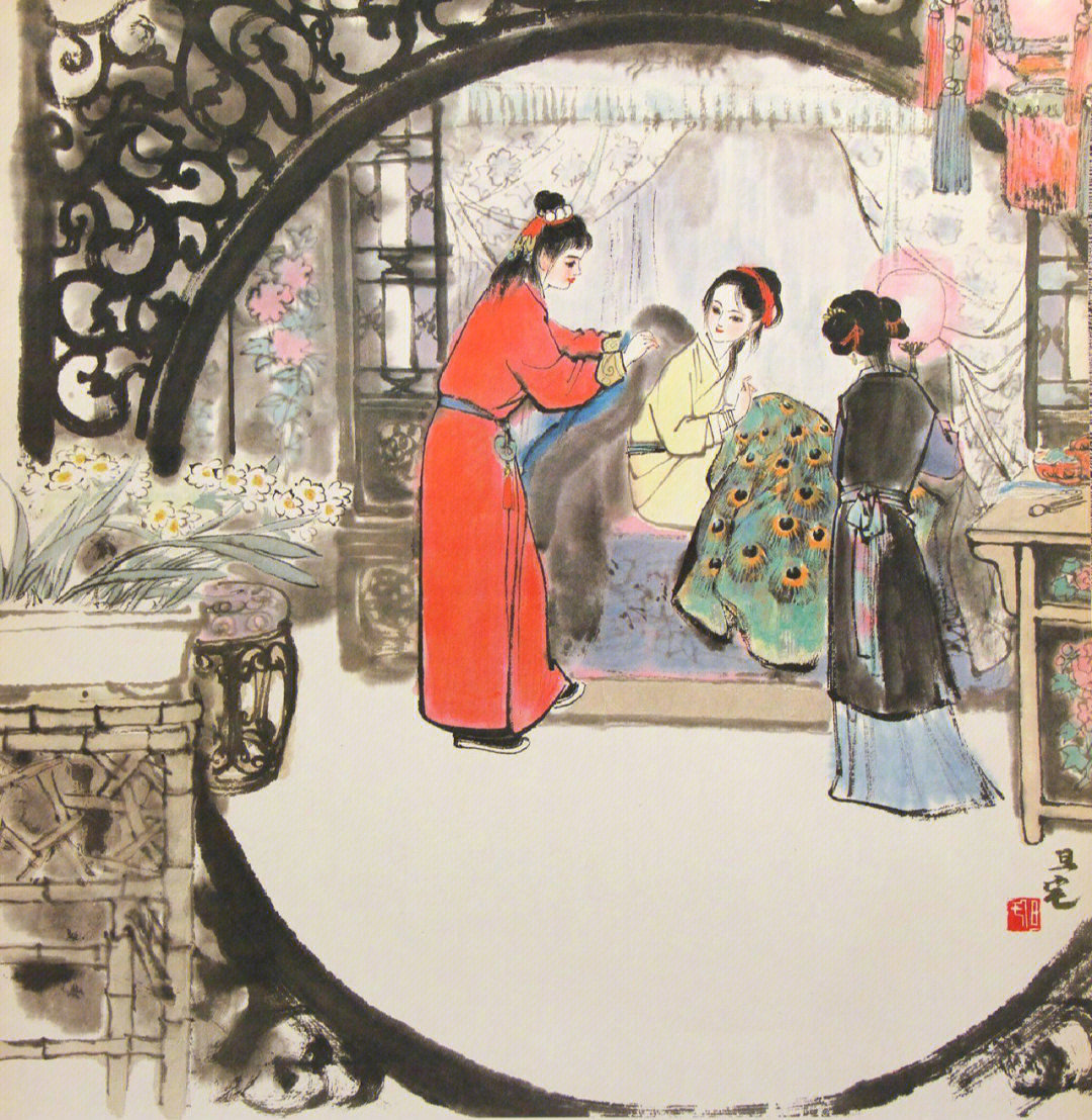 超美的红楼梦插画来自刘旦宅先生红楼梦图咏