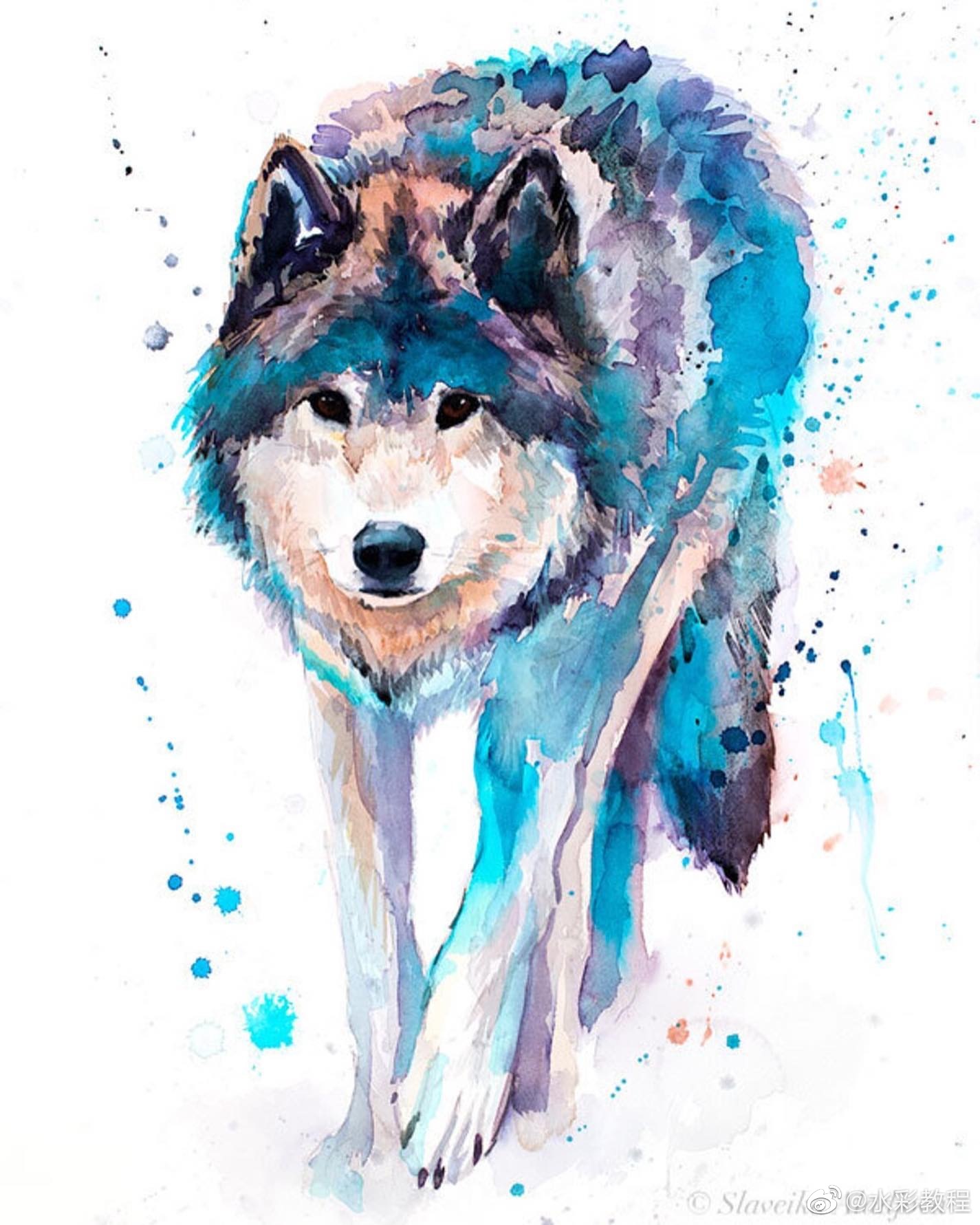 水彩动物作品欣赏byinsslaveikaart