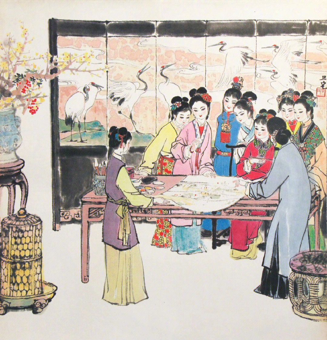 超美的红楼梦插画来自刘旦宅先生红楼梦图咏