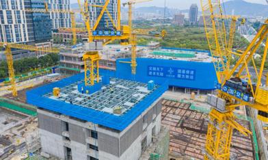 “空中造楼机”来了!厦门白鹭西塔加速推进|中交|造楼机|装配_新浪新闻