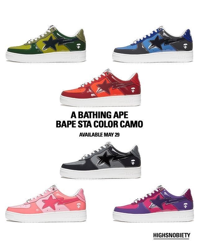 全新漆皮bapesta即将登场你喜欢哪个配色