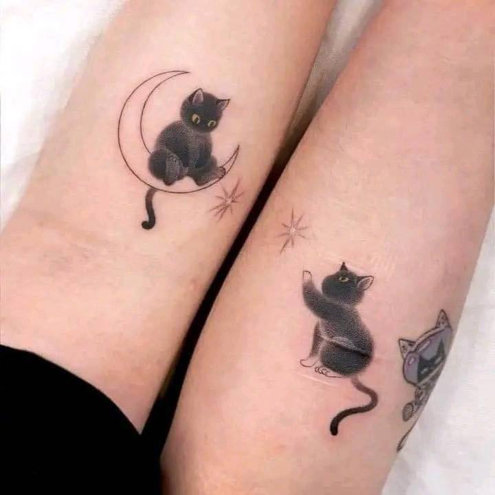 猫纹身太可爱了