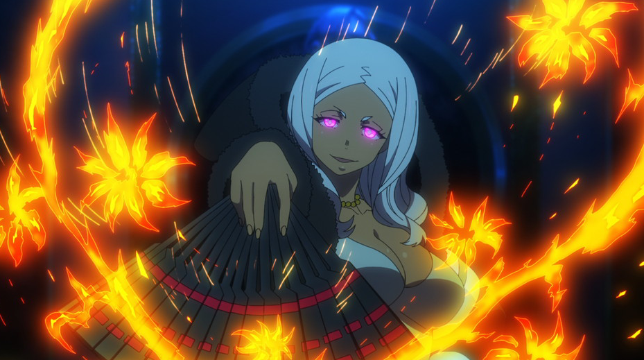 火华是一个性感女王系角色,虽然她平常展现出其抖s以及无情的一面