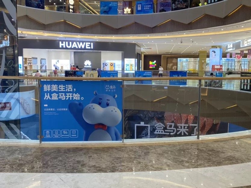 据了解,盒马合肥弘阳广场店位于商场的b1层,门店面积达4000多平,比6月