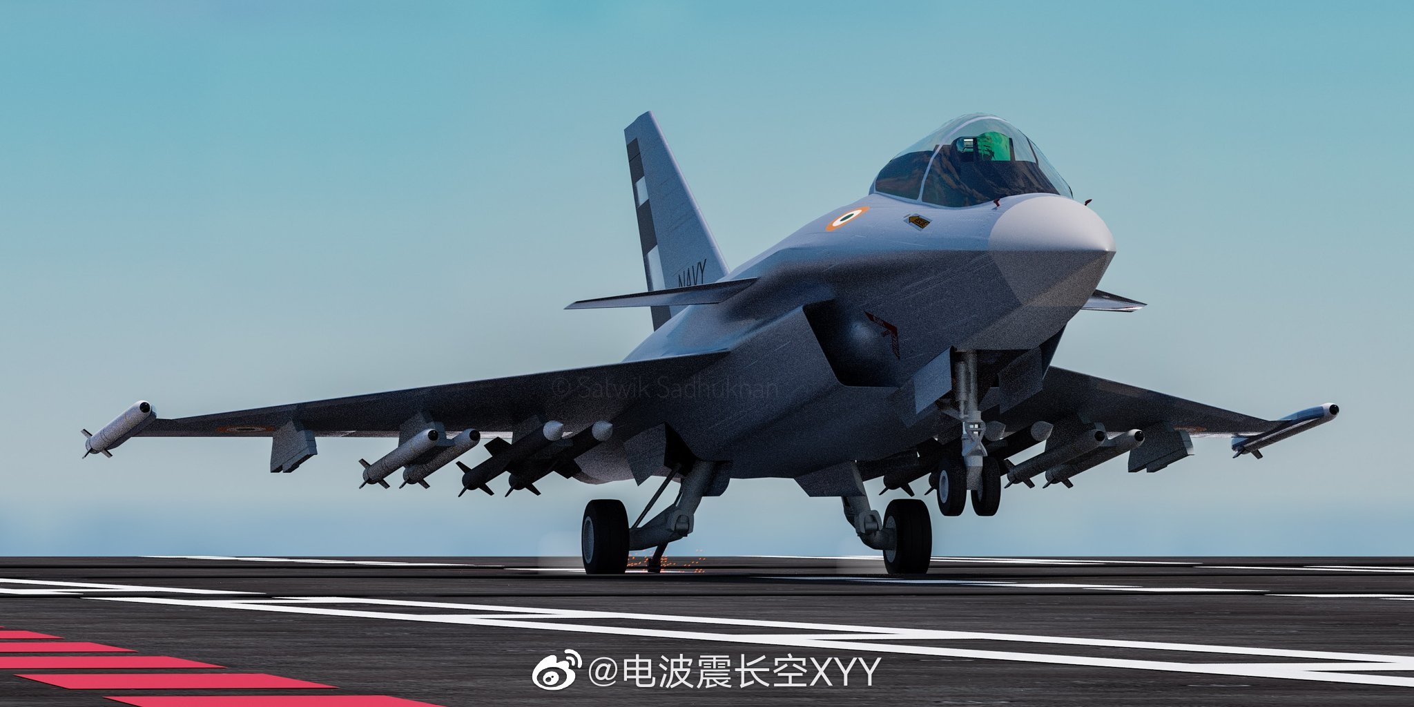 印度军迷设想的hal最新tedbf舰载机项目成真的画面……_高清图集_新浪