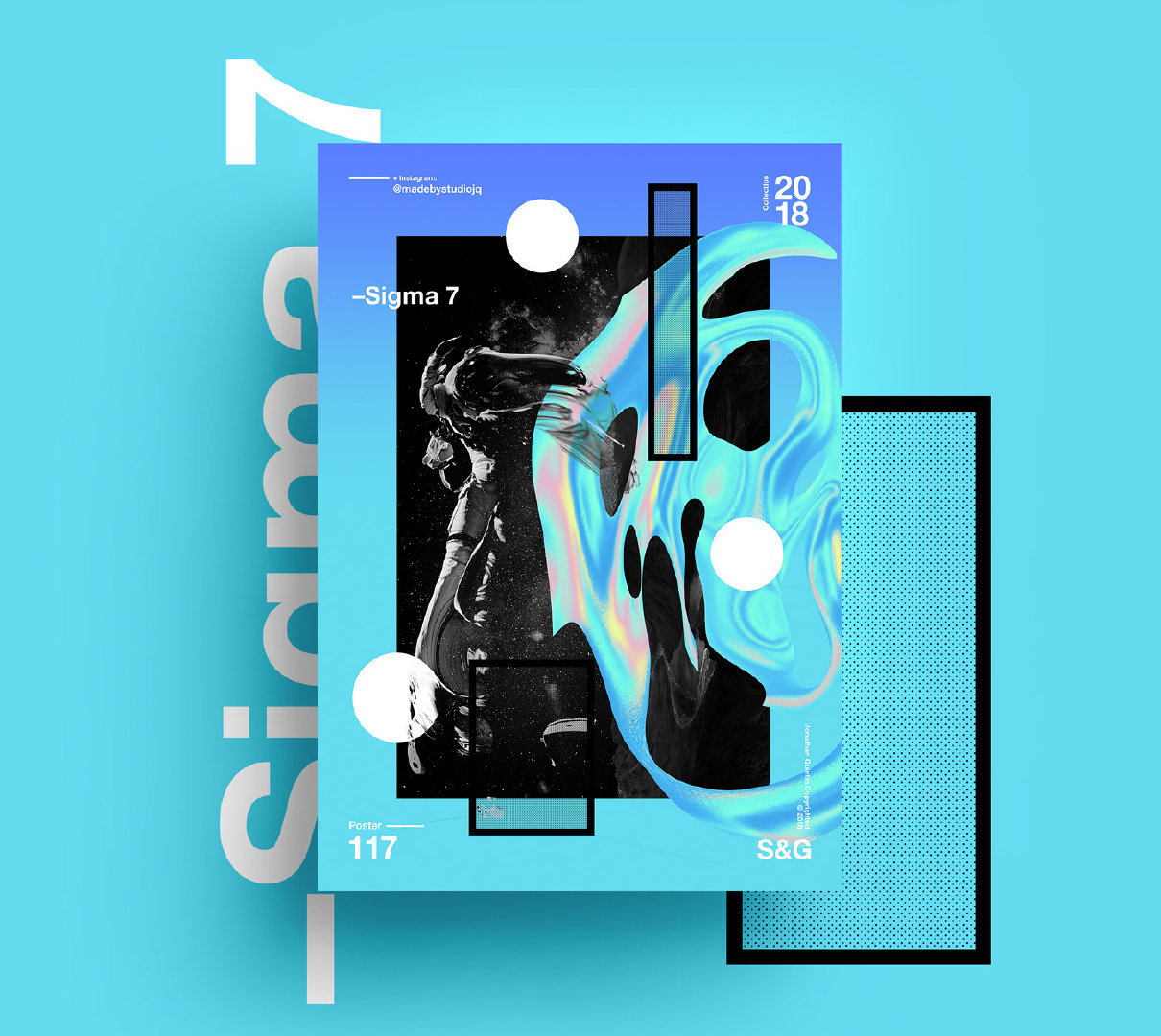 色彩运用与排版的创意海报设计欣赏:英国设计工作室 jq