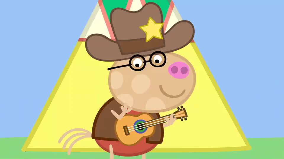 小猪佩奇酷酷的佩德罗牛仔也会害怕晚上的真可爱