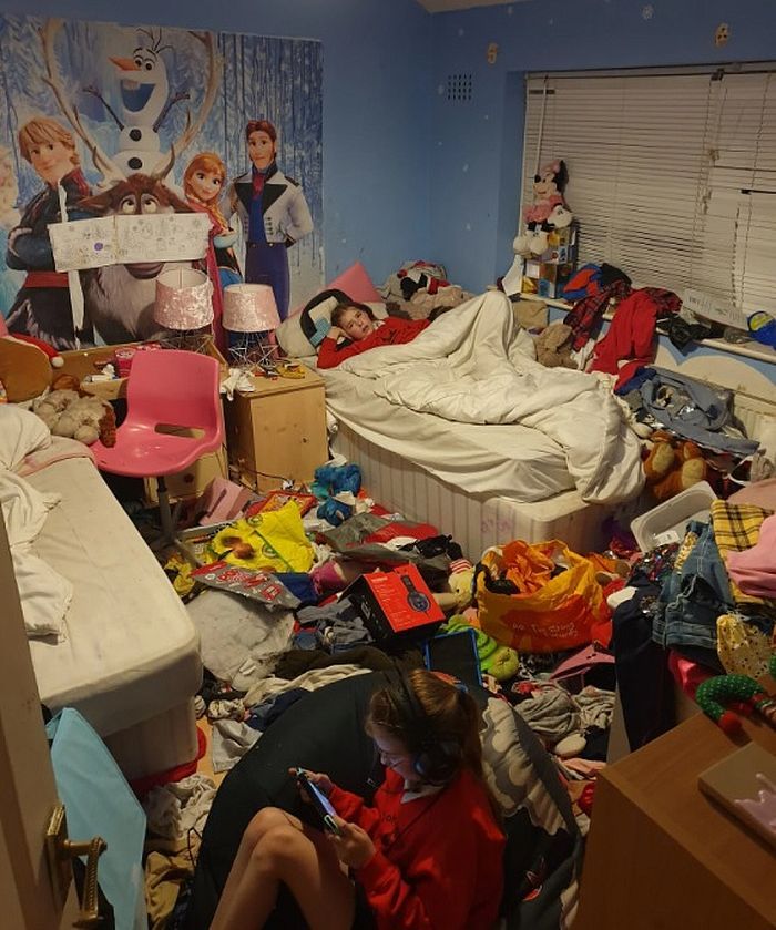 8岁女童赢得英国最乱房间比赛