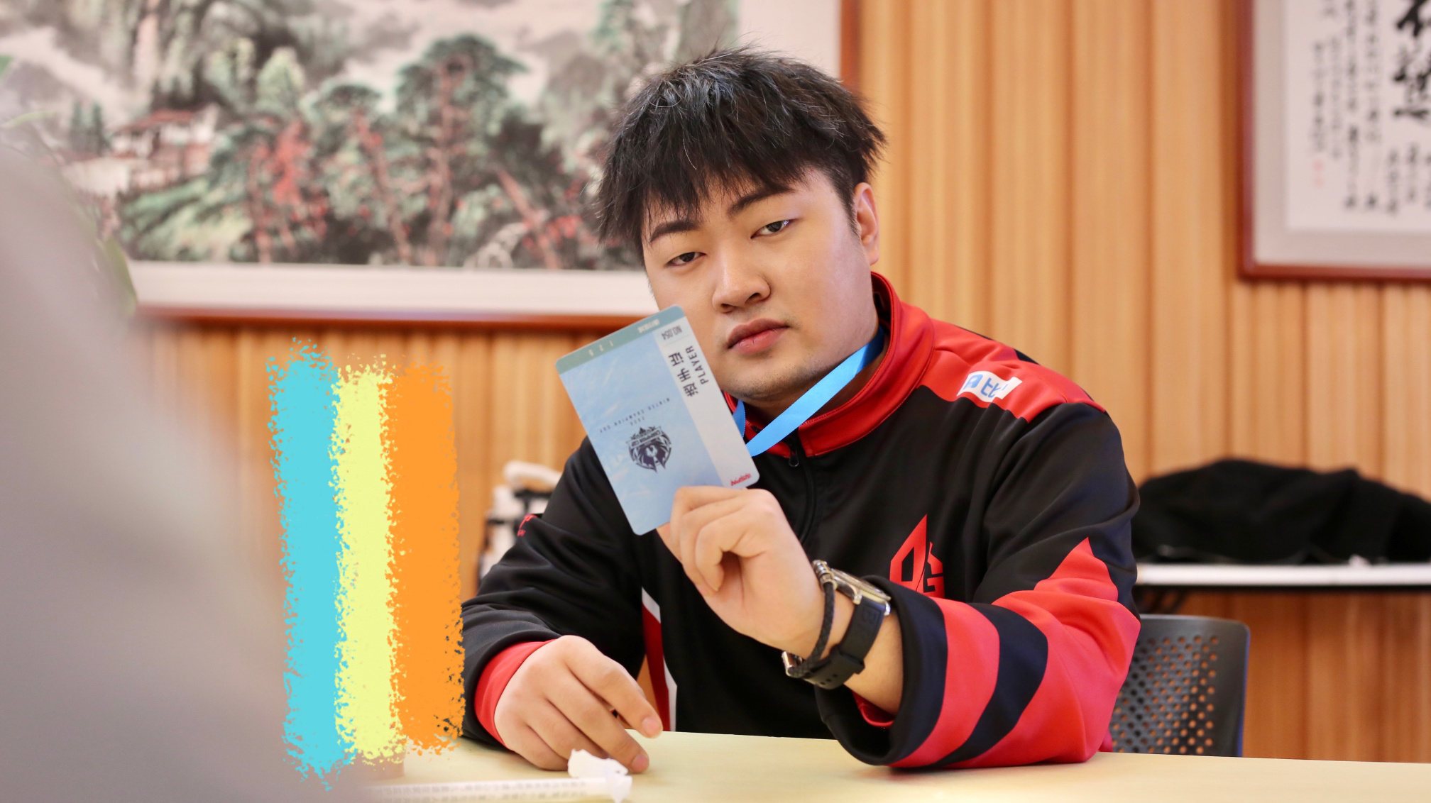 2v2决赛即将开始～小唐同学已经在后台休息室里做好准备啦_高清图集