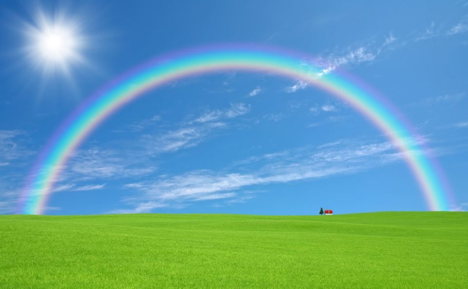 真正的彩虹 真实照片图片