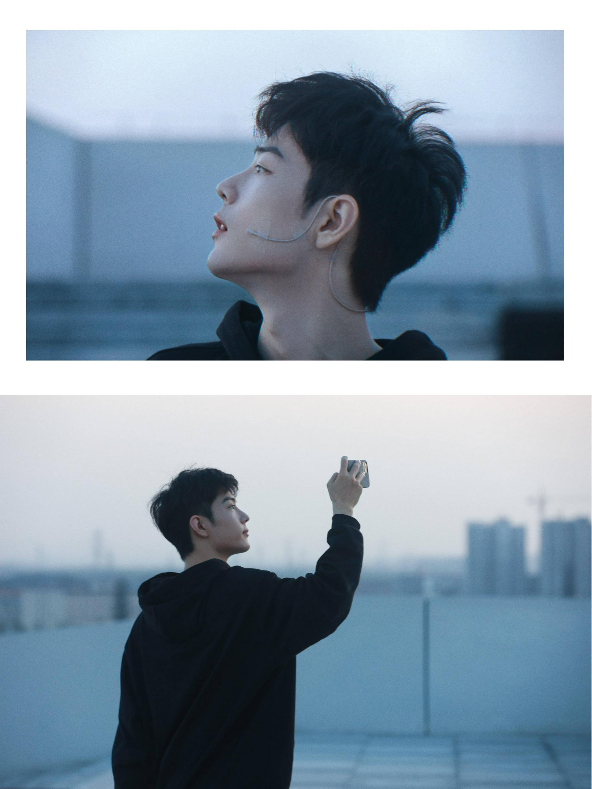 肖战天台侧颜嘟嘴写真～小战好嫩啊_高清图集_新浪网