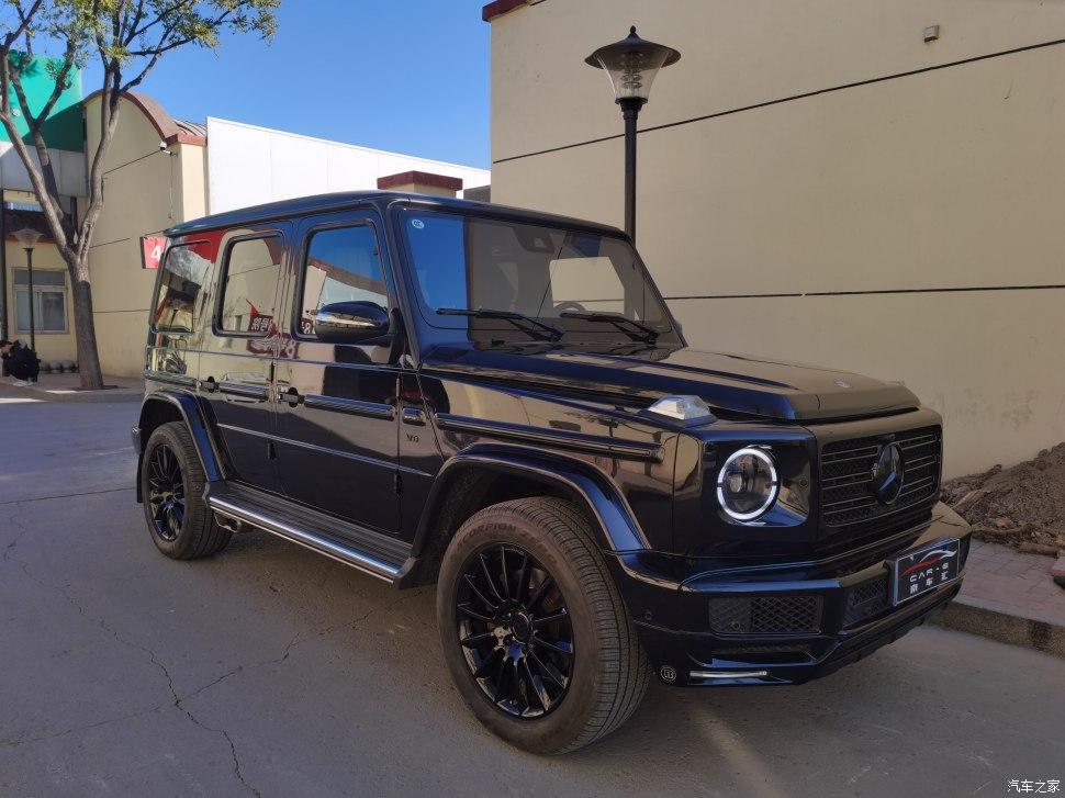 奔驰g500小改状态下最好看的效果黑武士amg暗夜套件