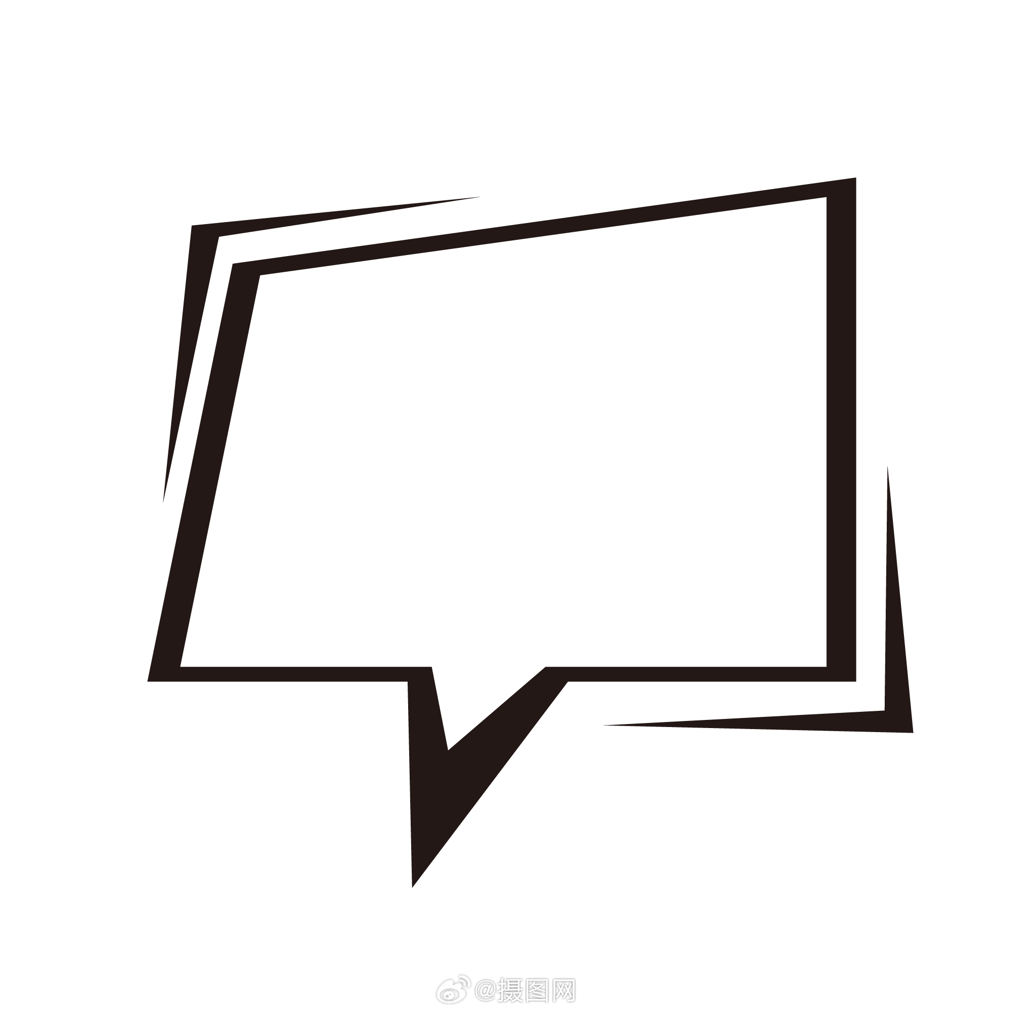 手绘卡通 可爱对话框素材 版权素材 by 摄图网