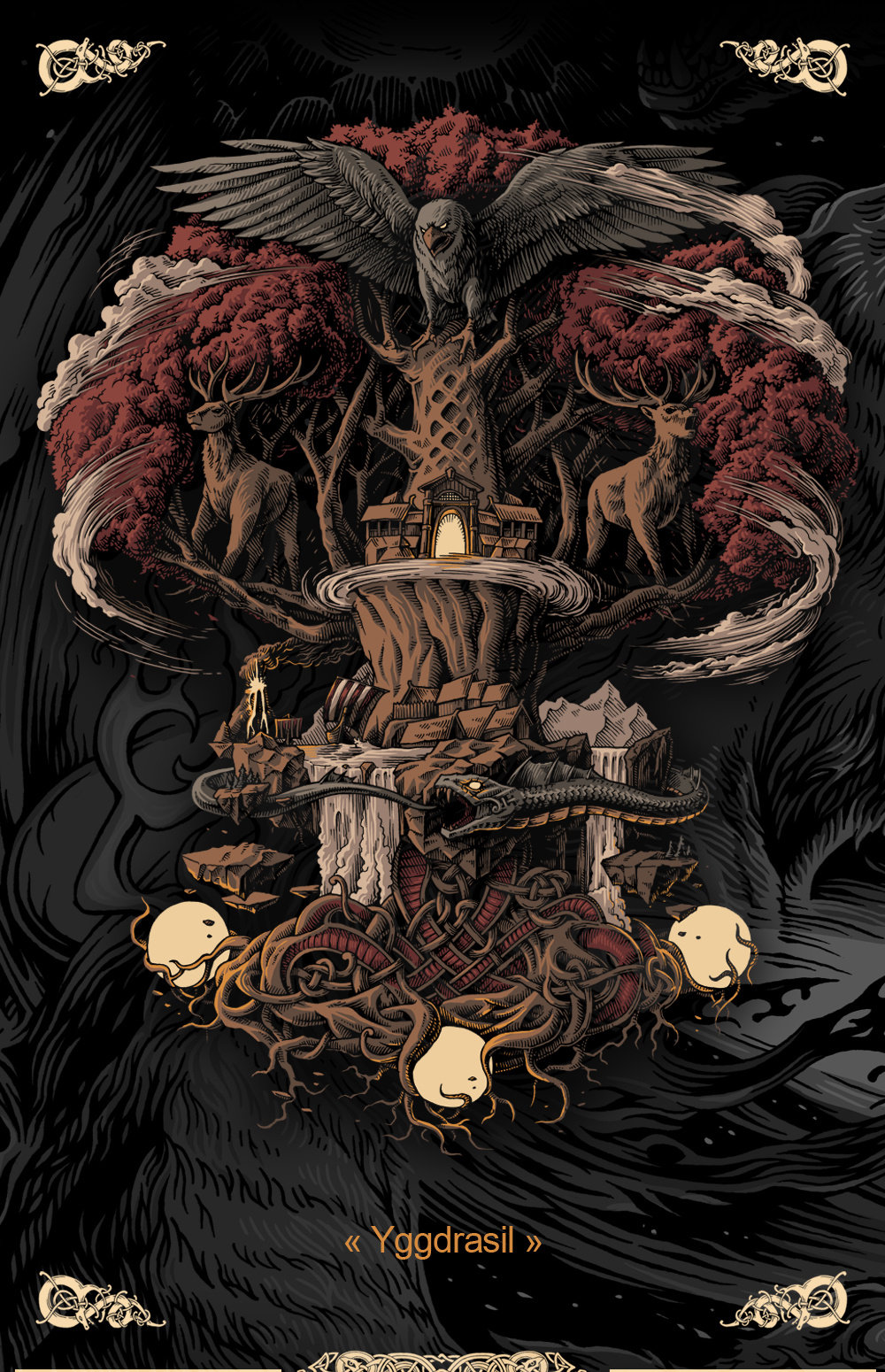 一组暗黑系插画推荐!