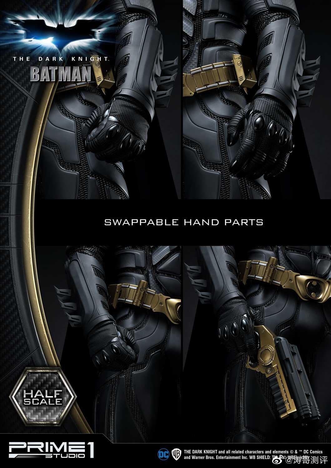 prime 1 studio这款《蝙蝠侠:黑暗骑士》版的蝙蝠侠雕像