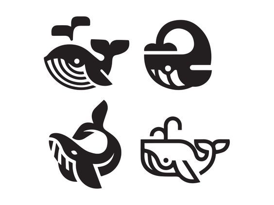 关于 鲸鱼 元素logo图形设计