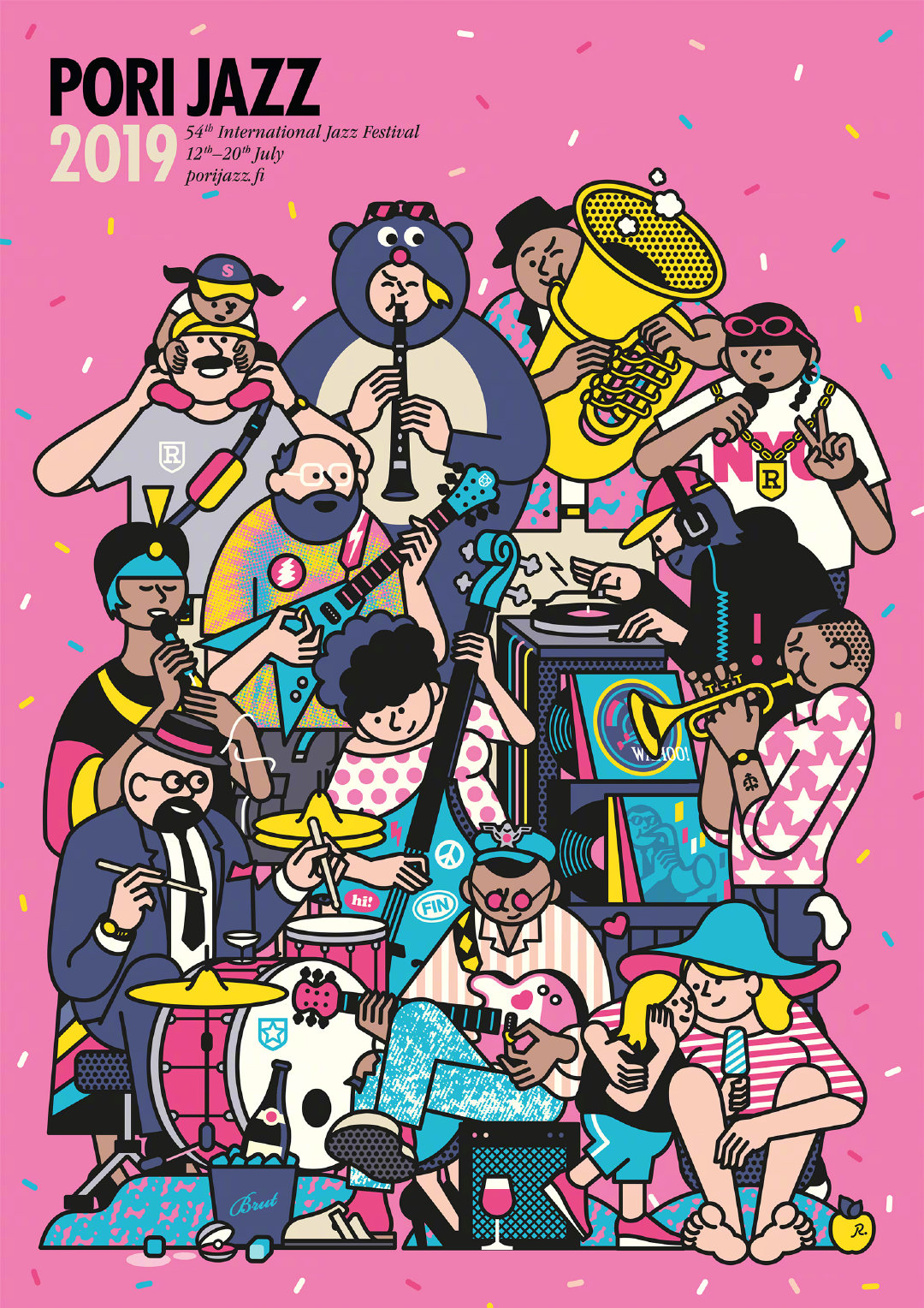 趣味十足9张人物插画版式设计每一个角色都好有戏