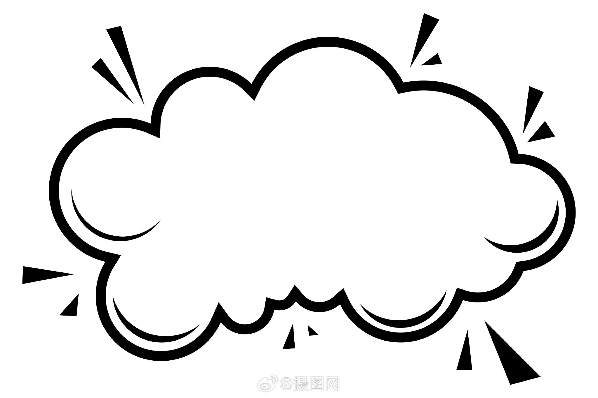 手绘卡通 可爱对话框素材 版权素材 by 摄图网