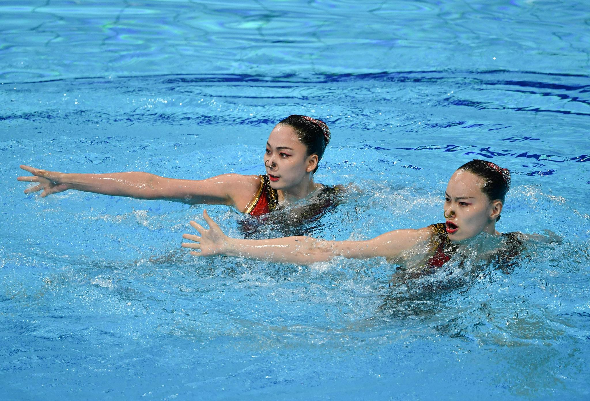 (全运会)花样游泳——双人技术自选赛况