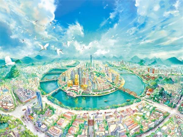 八桂好网民曾柳霞手绘柳州和这座奋斗的城市一起成长