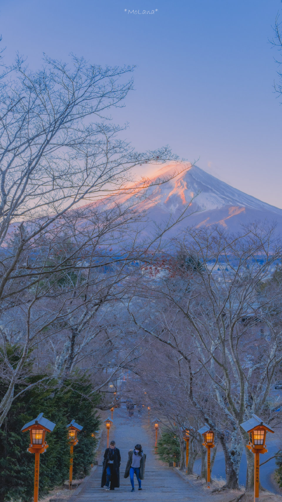富士山的美丽日出,朦胧感十足带着一丝日系的柔和之美