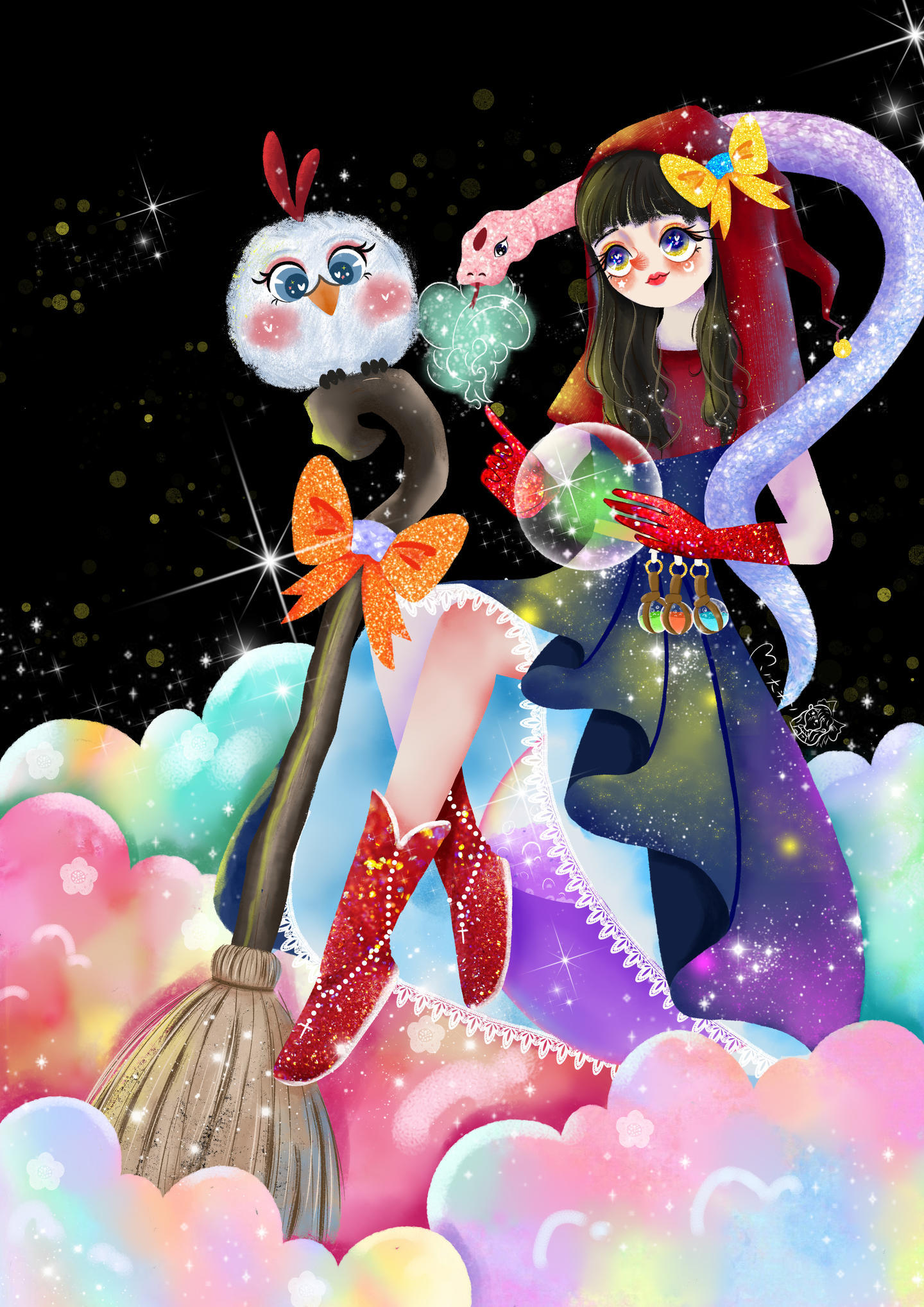 美萌少女插画课程 | 库存小魔女__财经头条