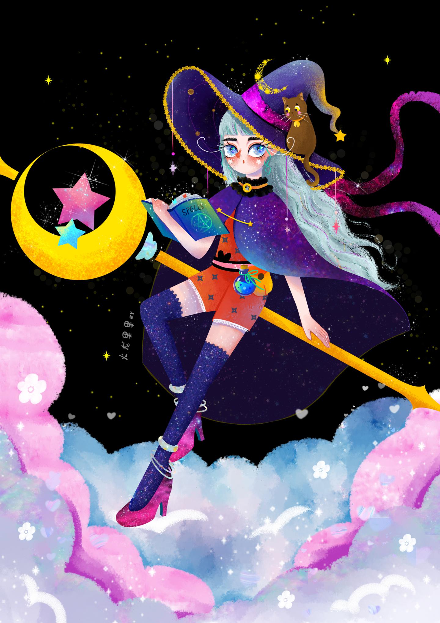 美萌少女插画课程 | 库存小魔女__财经头条