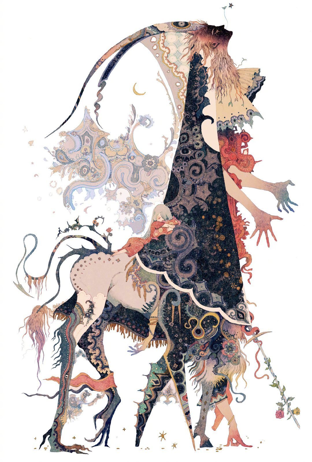 日本插画家 秋屋蜻一 67676767神秘怪诞的人物插画_高清图集