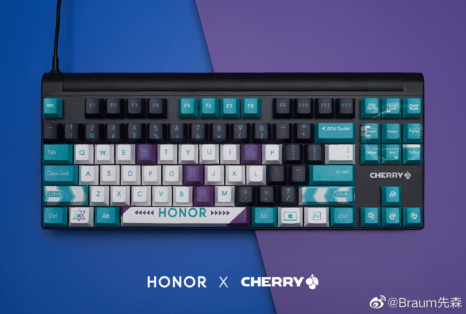 cherry x 荣耀联名款mx 8.0机械键盘最终定价2659元.